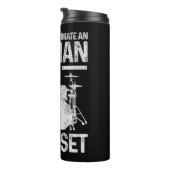 Mens Drummer Geschenk nie unterschätzen einen alte Thermosbecher (Nach rechts gedreht)