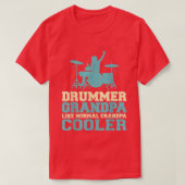 Mens Drummer Opa wie ein normales Opa Drumme T-Shirt (Design vorne)