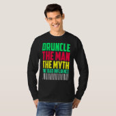 Mens Druncle Man Myth Influence Bad Onkel T-Shirt (Vorne ganz)