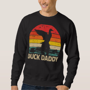 Mens Duck Vintag Retro Duck Daddy Vatertag Sweatshirt