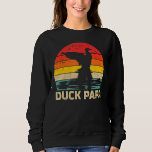 Mens Duck Vintag Retro Duck Daddy Vatertag Sweatshirt