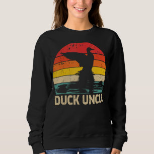 Mens Duck Vintag Retro Duck Onkel Vatertag Sweatshirt
