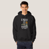 Mens Easily Excited By Trains  Train Driver Humor  Hoodie (Vorne ganz)