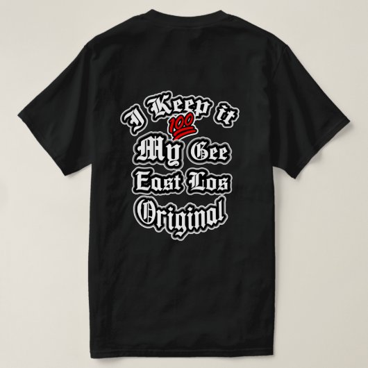 Mens East Los Angeles Original Gee T-Shirt (Design Rückseite)