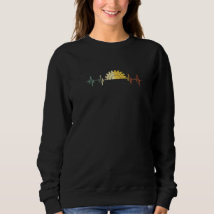 Mens Ecg Heartbeat Graphics Electrician Worker Too Sweatshirt