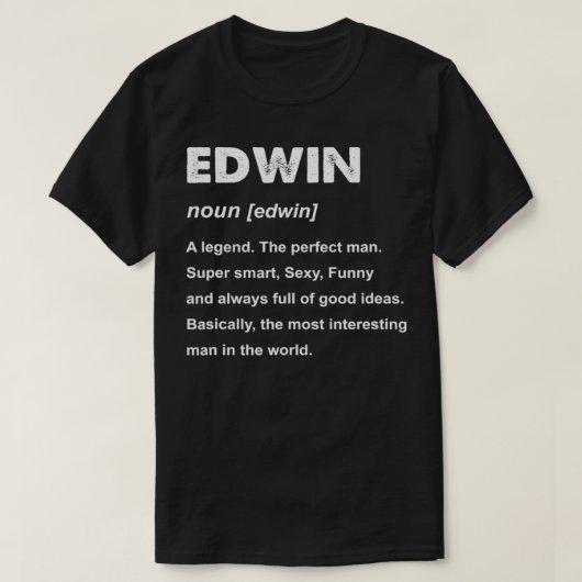 Mens Edwin Name T-Shirt (Design vorne)