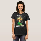 Mens einfache Menschen wie Gurken glauben an Jesus T-Shirt (Vorne ganz)