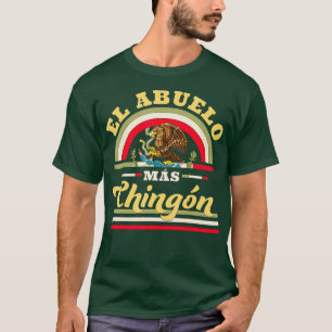 Mens El Abuelo Mas Chingon Funny mexikanische Flag T-Shirt