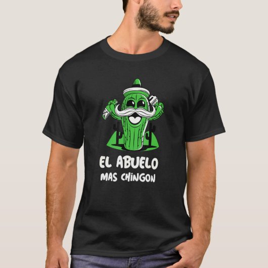 Mens El Abuelo Mas Chingon Großvater Feier T-Shirt (Vorderseite)