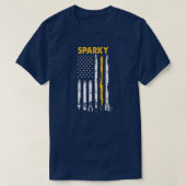 Mens Electrical US Flag Sparky Tools T-Shirt (Design vorne)