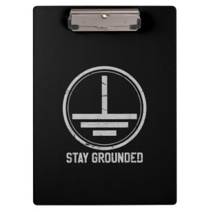Mens Electrician - Bleibe Grounded Funny Nerd Klemmbrett