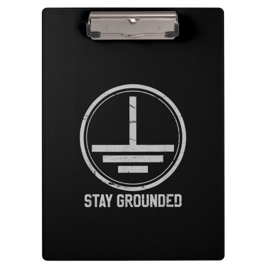 Mens Electrician - Bleibe Grounded Funny Nerd Klemmbrett (Vorderseite)