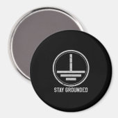 Mens Electrician - Bleibe Grounded Funny Nerd Magnet (Vorderseite/Rückseite)