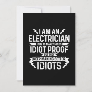 Mens Electrician Ich versuche, Dinge zu machen idi Mitteilungskarte