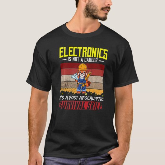 Mens Electrician ist kein Karrierekraftwerk Wirem T-Shirt (Vorderseite)