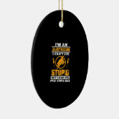 Mens Electricians Funny an an Electrician Ich kann Keramik Ornament (Rechts)