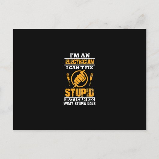 Mens Electricians Funny an an Electrician Ich kann Postkarte (Vorderseite)
