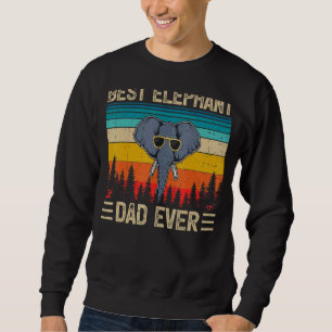 Mens Elephant Vintager bester Elefant Vater je tot Sweatshirt
