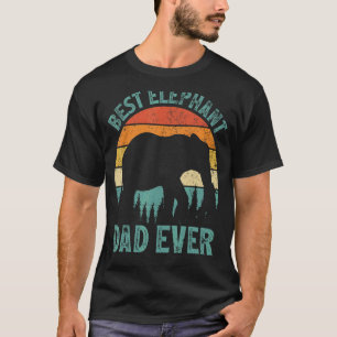 Mens Elephant Vintager bester Elefant Vater je tot T-Shirt