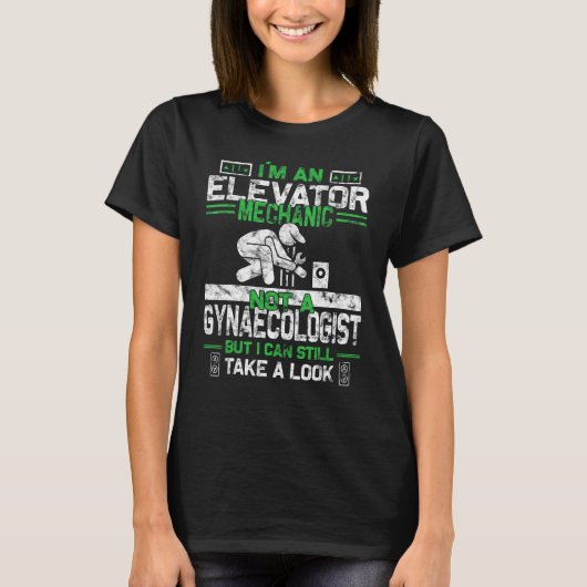 Mens Elevator Mechanic Installer Maintenance Techn T-Shirt (Vorderseite)
