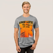 Mens EMS Life Orange Star des Lebens Tri-Blend Shirt (Vorderseite voll)