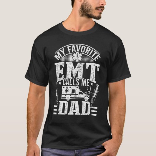 Mens EMT Vater mein Lieblings-Emt nennt mich Vater T-Shirt (Vorderseite)