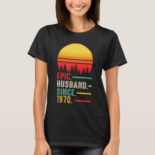 Mens Epic Husband Seit 1970, glücklicher Jahrestag T-Shirt