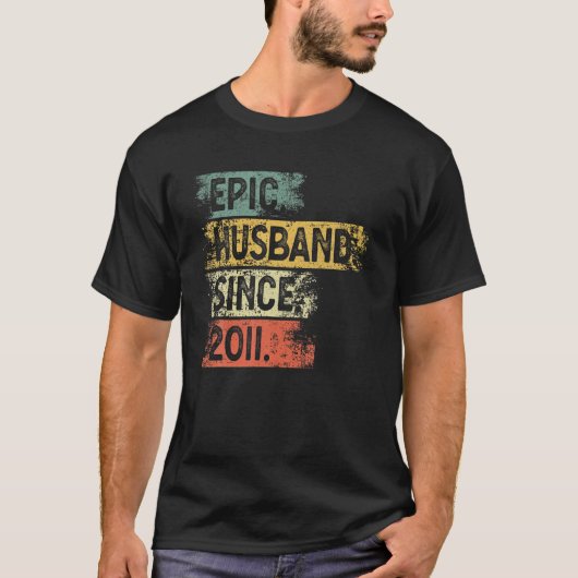 Mens Epic Husband seit 2011. 10th Wedding Anniver T-Shirt (Vorderseite)