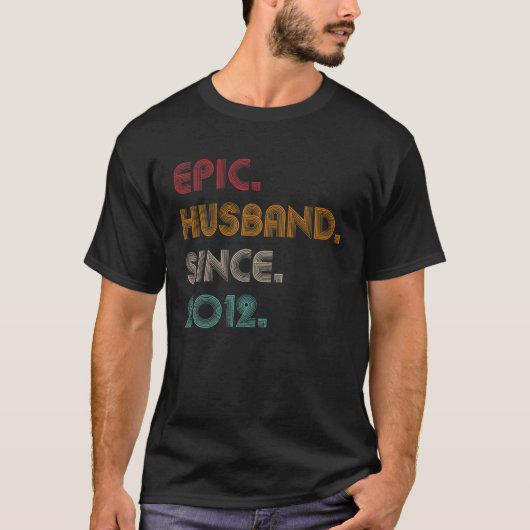 Mens Epic Husband Seit 2012 - 10th Wedding Annive T-Shirt (Vorderseite)