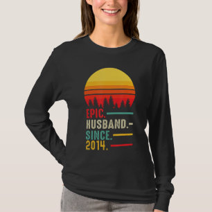 Mens Epic Husband Seit 2014 glücklicher Jahrestag T-Shirt