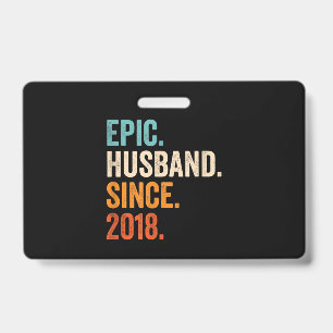 Mens Epic Husband Seit 2018 Hochzeitstag Ausweis
