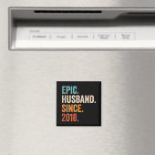 Mens Epic Husband Seit 2018 Hochzeitstag Magnet (In Situ (Geschirrspüler))