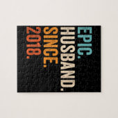 Mens Epic Husband Seit 2018 Hochzeitstag Puzzle (Horizontal)