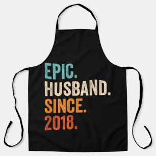 Mens Epic Husband Seit 2018 Hochzeitstag Schürze