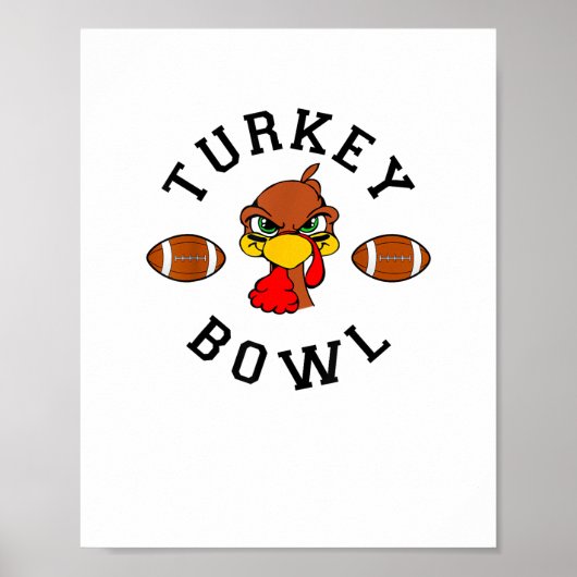 Mens Erntedank Football Türkei Bowl Shirt für M Poster (Vorne)