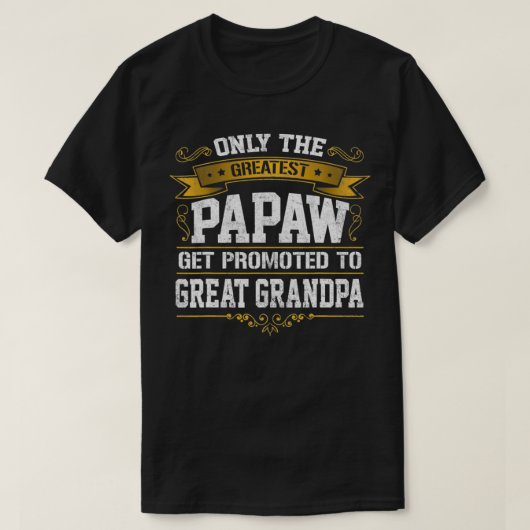 Mens erste große Papa Geschenke an Grea gefördert T-Shirt (Design vorne)