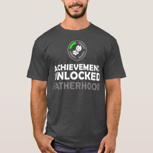 Mens Erstes Mal Vater Errungenschaft Entsperrung V T-Shirt