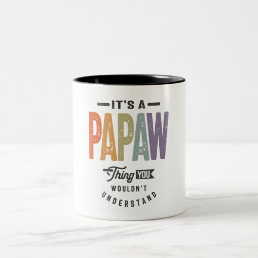Mens Es ist ein Papaw Thing Funny Vater Opa Zweifarbige Tasse (Mittel)