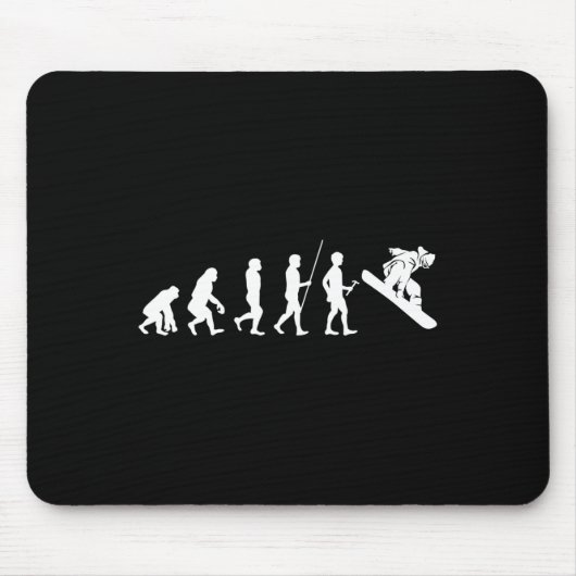 Mens Evolution Snowboard Gift Snowboarder Gift Boa Mousepad (Vorne)