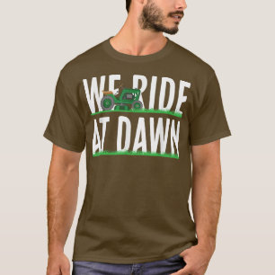 Mens fahren wir am Morgenmäher Rasenmäher Vater Ya T-Shirt