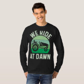 Mens fahren wir bei Morgenmäher Rasenmäher Rasenmä T-Shirt (Vorne ganz)