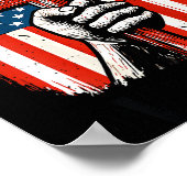 Mens Faith Over Fear Christian Patriotic American Poster (Ecke)