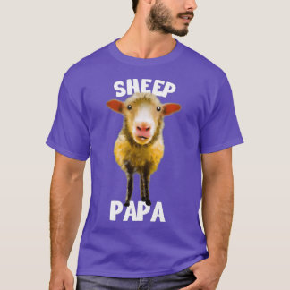 Mens farbiges Schaf Lover I Liebe mein schaf Papa T-Shirt