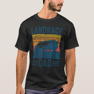Mens Farm Rasse Vintage Landrasse Schweinefleisch T-Shirt
