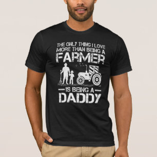 Mens Farm Tractor Retro Bauer Daddy Vater T-Shirt