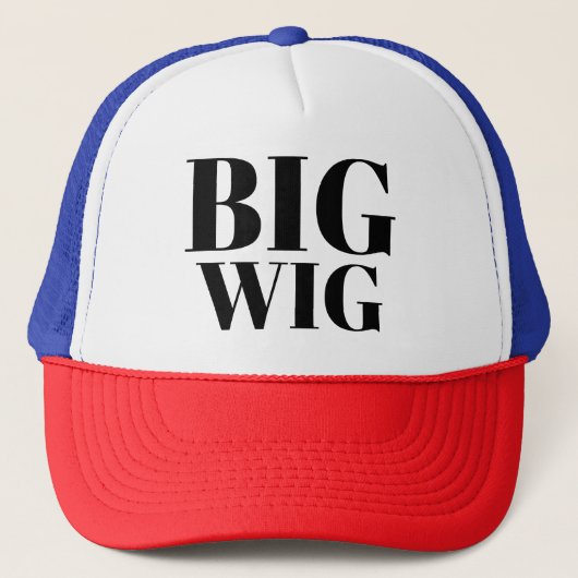 Mens Fashion Funny Novelty Baseball BIG WIG Truckerkappe (Vorderseite)