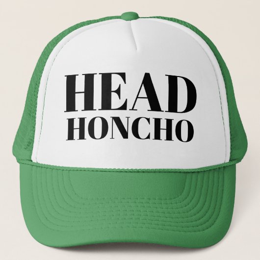 Mens Fashion Funny Novelty Baseball HEAD HONCHO Truckerkappe (Vorderseite)