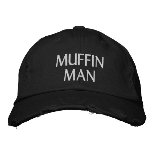 Mens Fashion Funny Novelty MUFFIN MAN Bestickte Baseballkappe (Vorderseite)