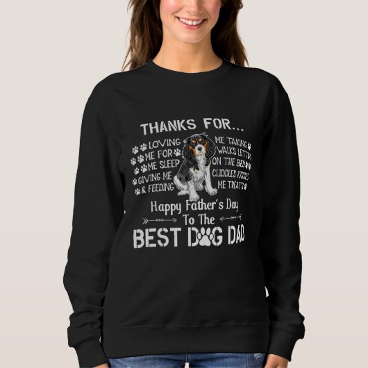 Mens Father Day Cavalier King Charles Spaniel Vate Sweatshirt (Vorderseite)