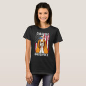 Mens Father Day Dad of Basshole Basset Hound Dog T-Shirt (Vorne ganz)